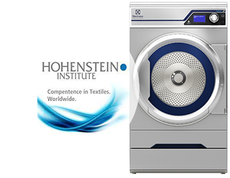 hohenstein institute logo with machinery