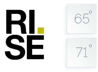 rise logo with temperature